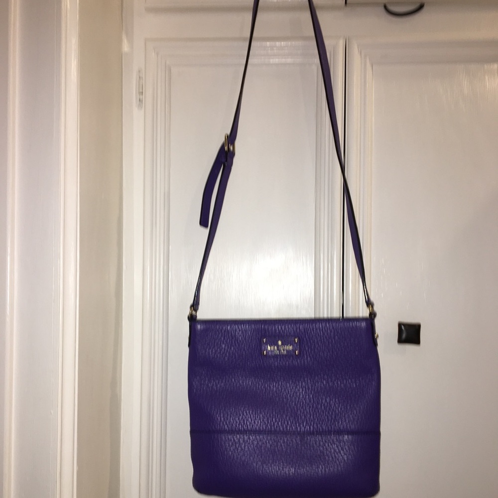*reduced*Purplepebbled leather katespade crossbody
